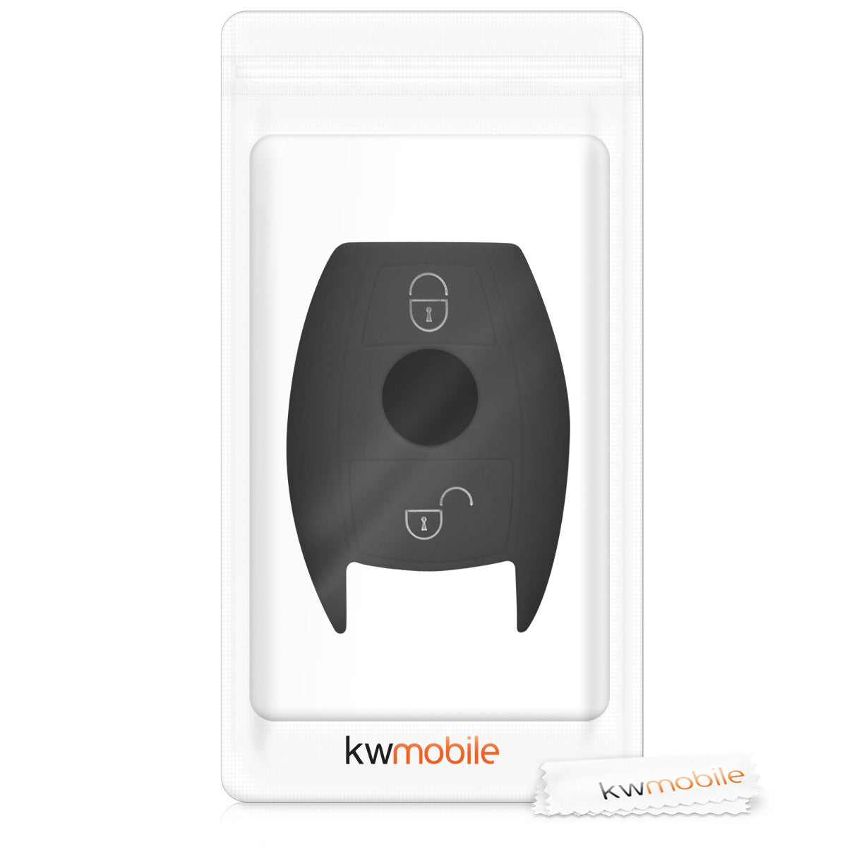 kwmobile Car Key Cover Compatible with Mercedes Benz 2-Button Car Key (Keyless Go Only)