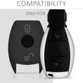 kwmobile Car Key Cover Compatible with Mercedes Benz 2-Button Car Key (Keyless Go Only)