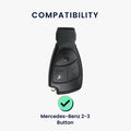 kwmobile Car Key Cover compatible with Mercedes Benz 2-3 Button Car Key - Key Cover
