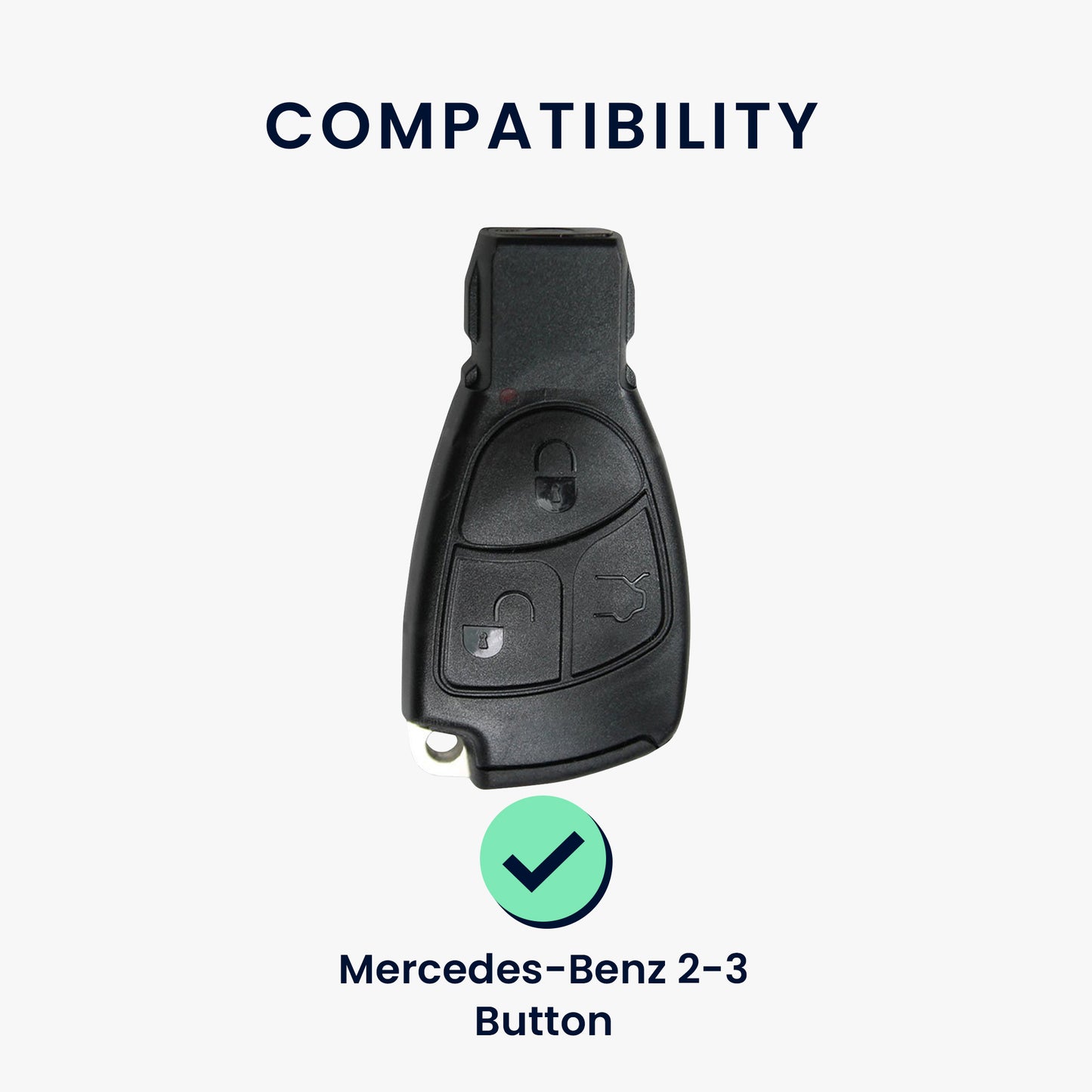 kwmobile Car Key Cover compatible with Mercedes Benz 2-3 Button Car Key - Key Cover