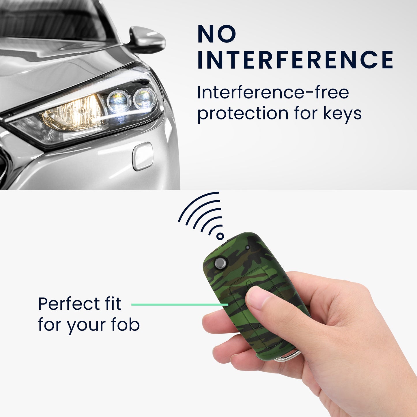 Silicone cover compatible with VW Skoda Seat car key