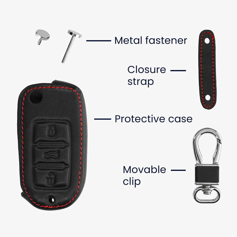 Faux Leather Case compatible with VW Skoda Seat Car Key