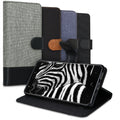 kwmobile Wallet Case compatible with bq Aquaris X / X Pro - Phone Cover with Stand - Card Slots