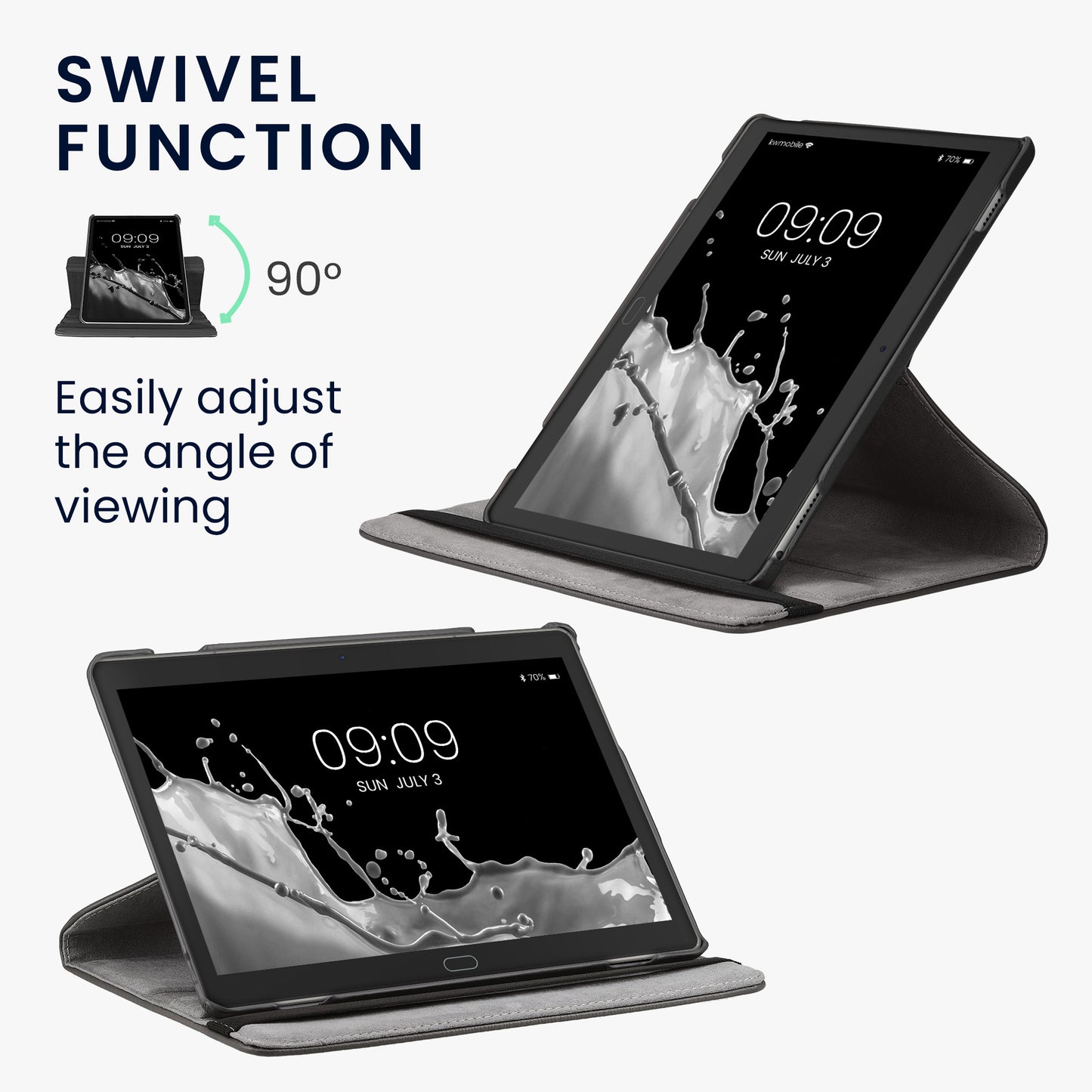 kwmobile Protective Case Compatible with Huawei MediaPad M3 Lite 10 - 360° Tablet Cover Case