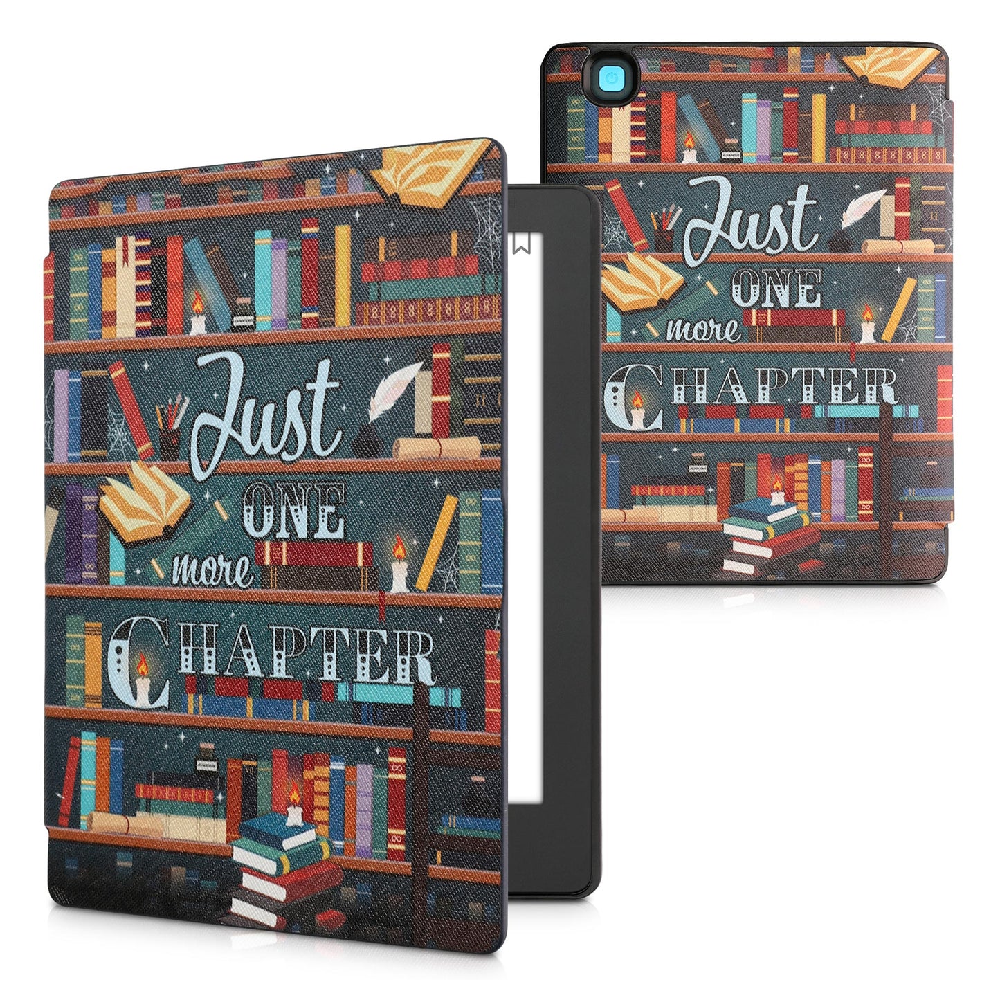 kwmobile Protective Case for Kobo Aura H2O Edition 2 - eReader Flip Case with Auto Sleep Function - Sleeping Owl