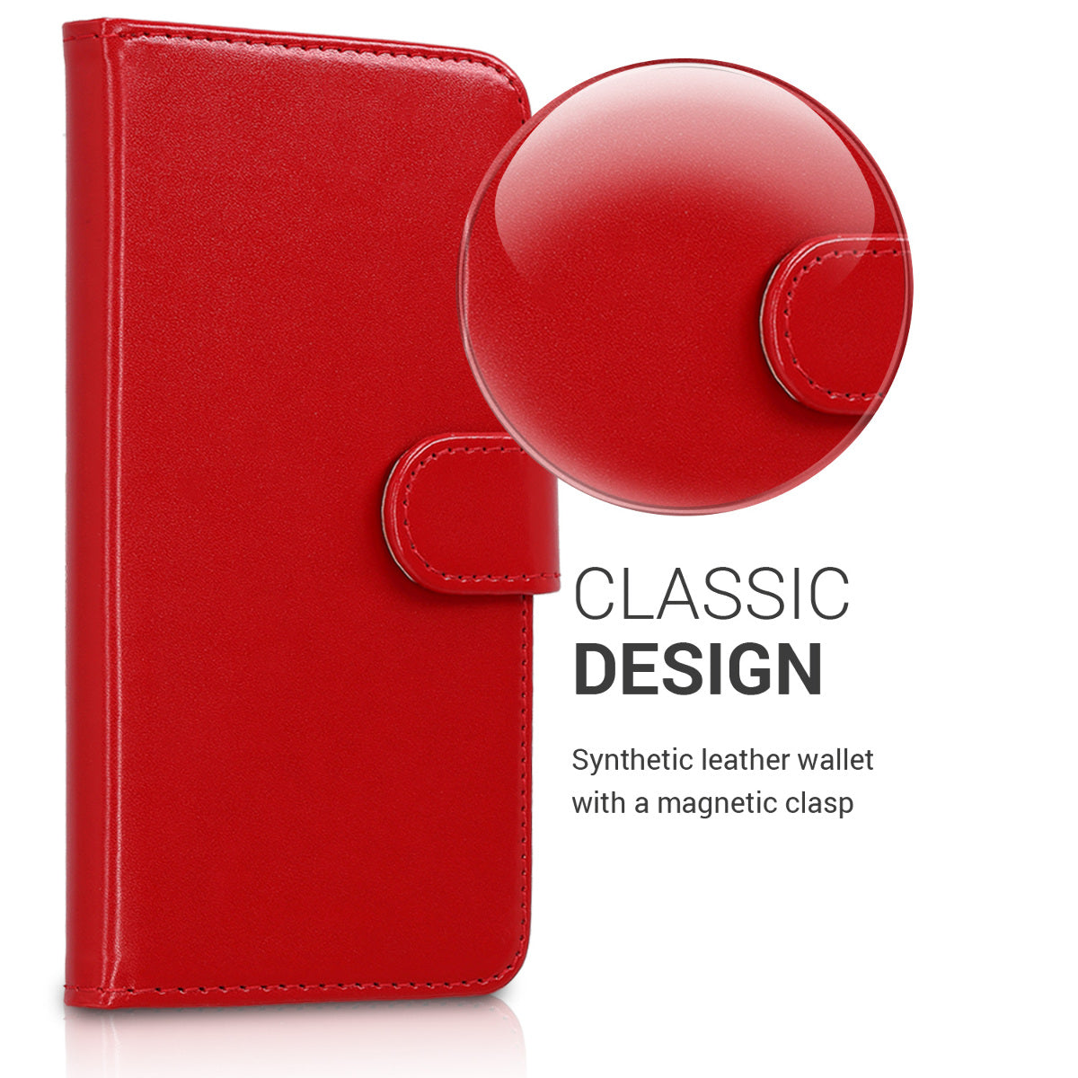 kwmobile Case compatible with Samsung Galaxy J3 (2017) DUOS Faux Leather Wallet Case with Card Slots