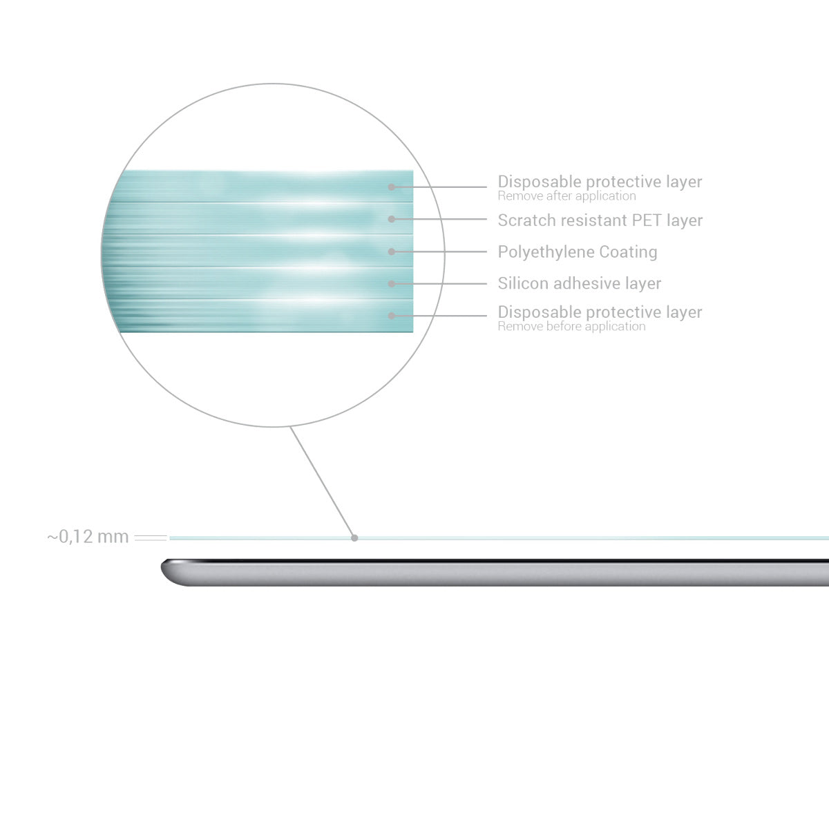 2x Film compatible with Apple iPad Pro 10.5"