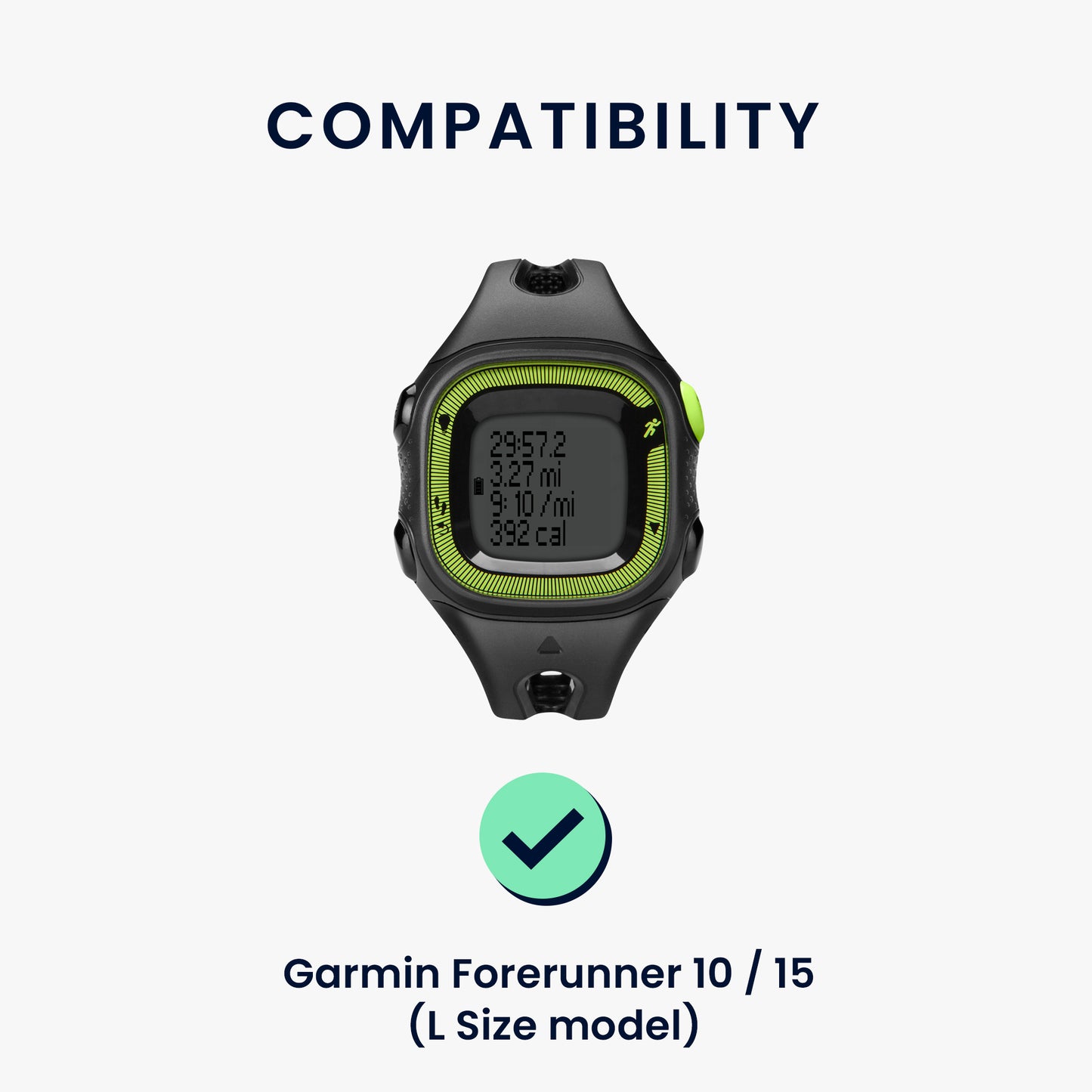 kwmobile Silicone Watch Strap for Garmin Forerunner 10 / 15 Strap Replacement Strap for Fitness Tracker Replacement Strap Smartwatch
