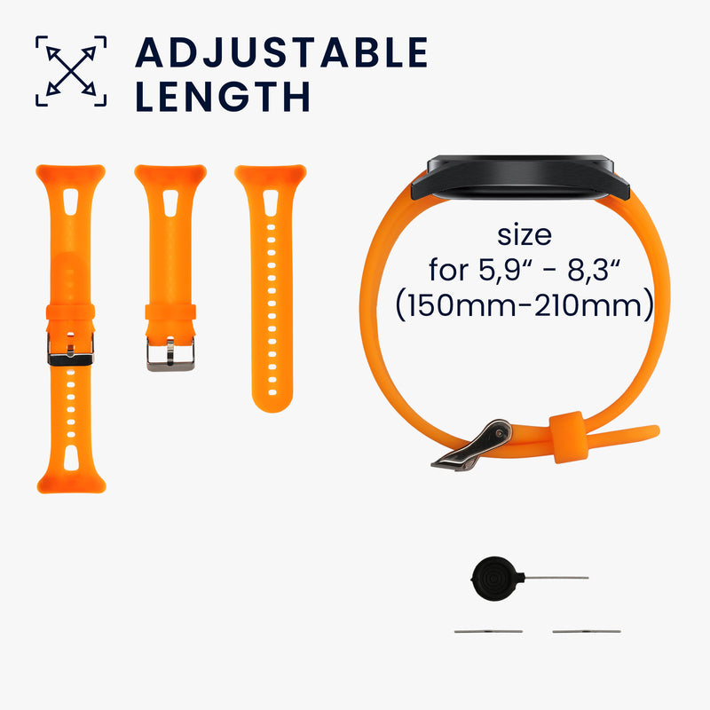 kwmobile Silicone Watch Strap for Garmin Forerunner 10 / 15 Strap Replacement Strap for Fitness Tracker Replacement Strap Smartwatch