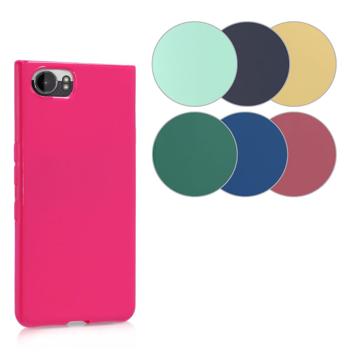 kwmobile Hülle kompatibel mit Blackberry KEYone (Key1) Hülle - weiches TPU Silikon Case - Cover geeignet für kabelloses Laden - Schwarz matt Schwarz matt  