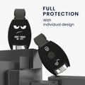 kwmobile Car Key Cover Compatible with Mercedes Benz 2-Button Car Key (Keyless Go Only) Case - Key Fob Cover Don't touch my Key