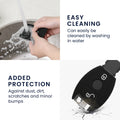 kwmobile Car Key Cover Compatible with Mercedes Benz 2-Button Car Key (Keyless Go Only) Case - Key Fob Cover Don't touch my Key