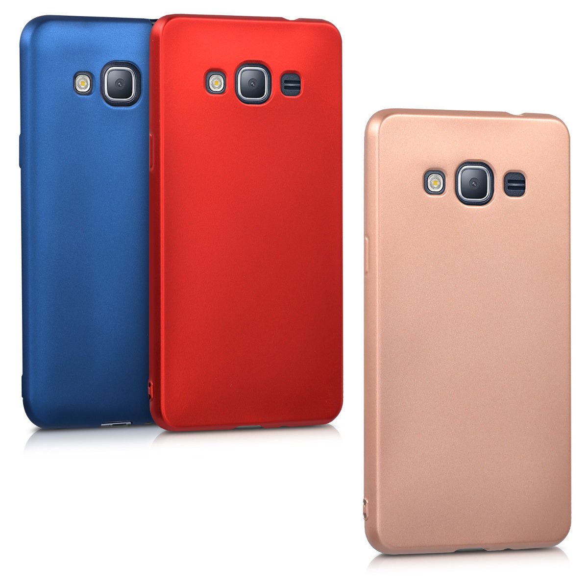 kwmobile Phone Case for Samsung Galaxy J3 (2016) DUOS Case - Metallic Shimmer Silicone Case - Protective Cover