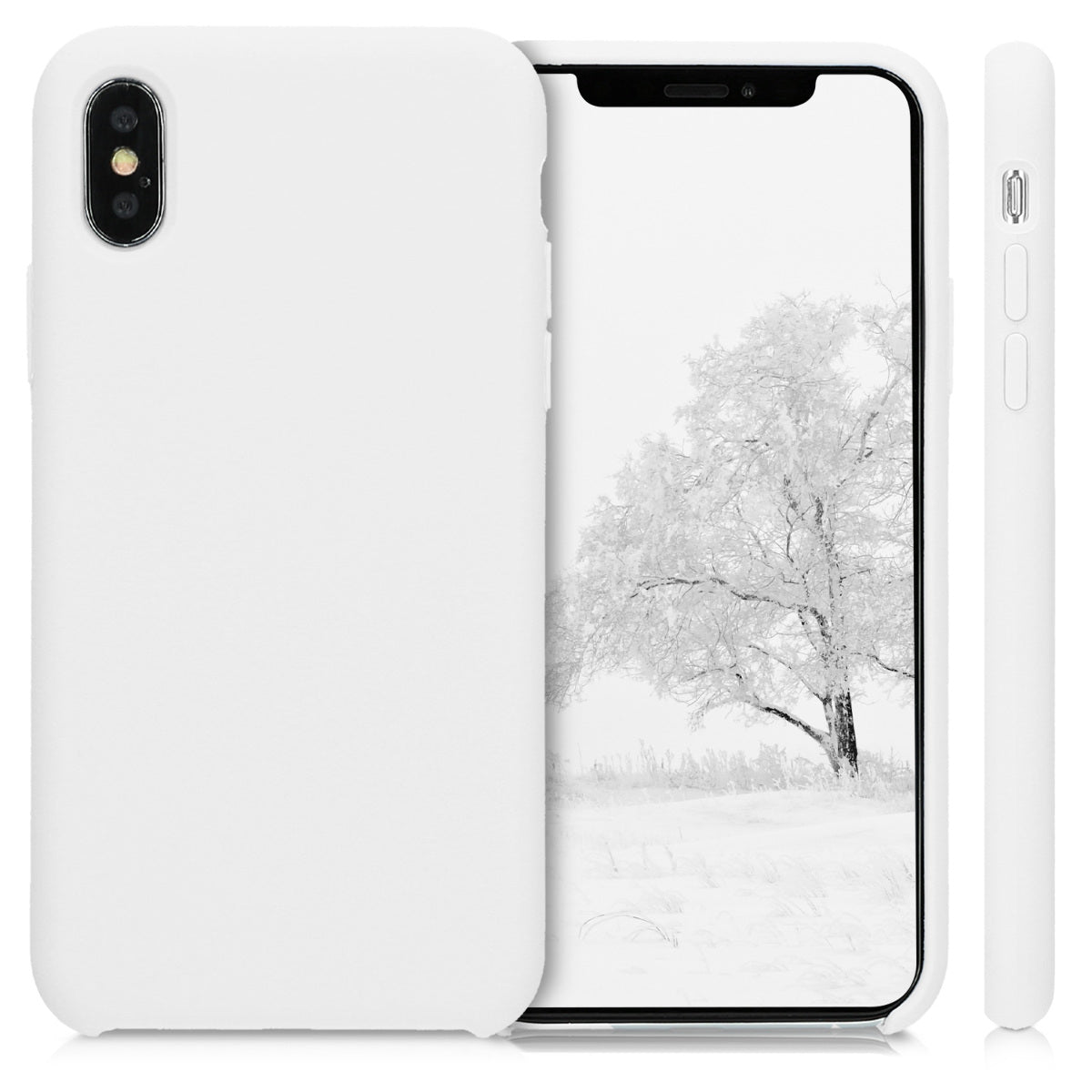 kwmobile Case for Apple iPhone X - Silicone Phone Cover - Wireless Charging Protective Case