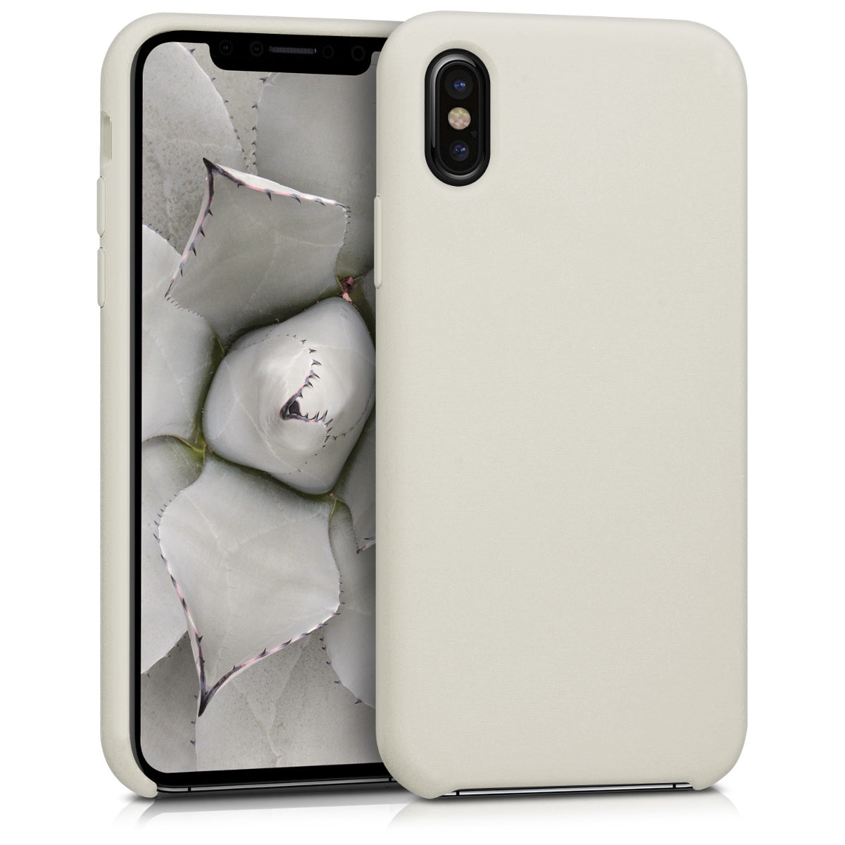 kwmobile Case for Apple iPhone X - Silicone Phone Cover - Wireless Charging Protective Case