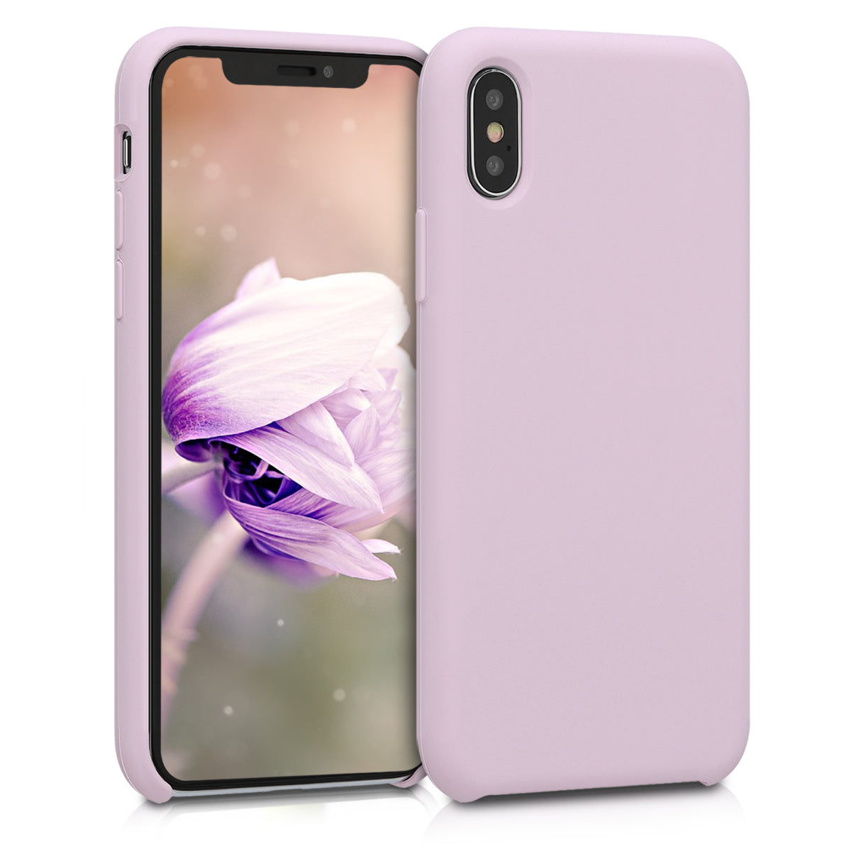 kwmobile Case for Apple iPhone X - Silicone Phone Cover - Wireless Charging Protective Case