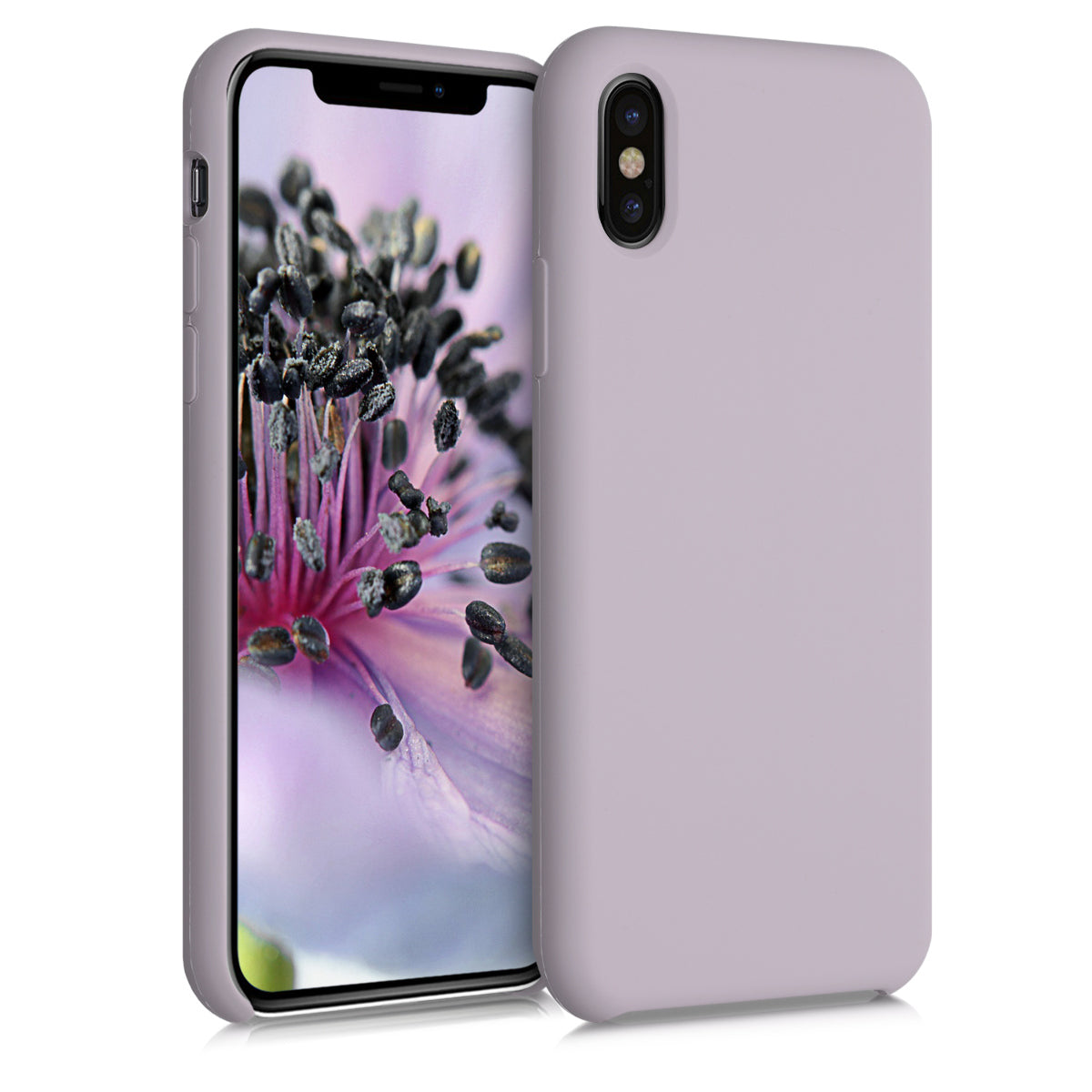 kwmobile Case for Apple iPhone X - Silicone Phone Cover - Wireless Charging Protective Case