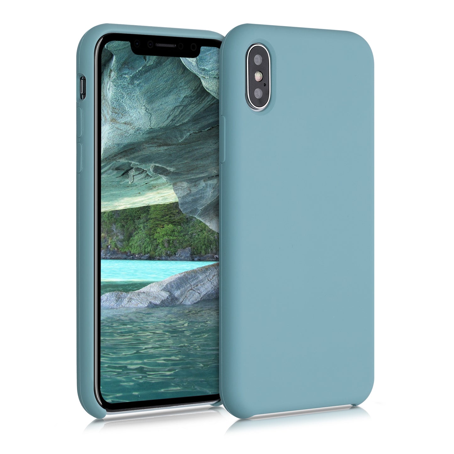 kwmobile Case for Apple iPhone X - Silicone Phone Cover - Wireless Charging Protective Case