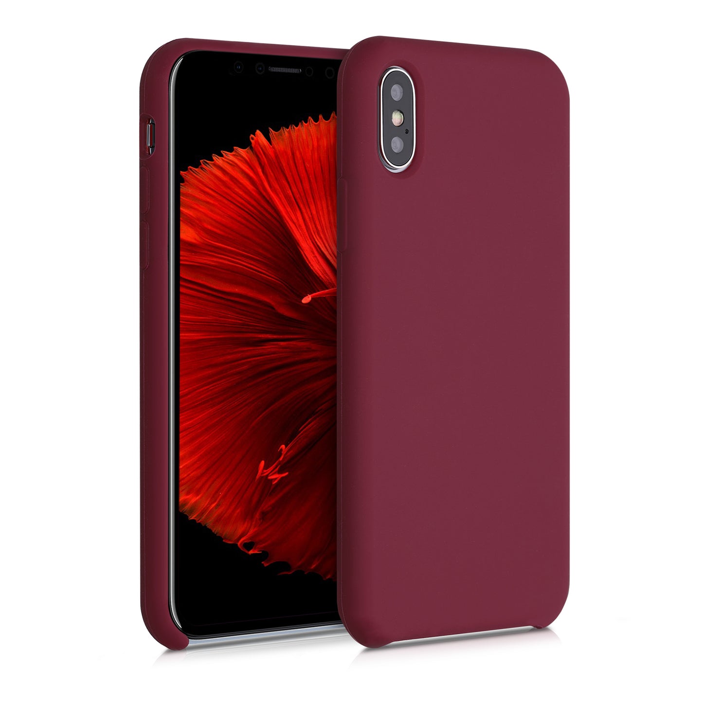 kwmobile Case for Apple iPhone X - Silicone Phone Cover - Wireless Charging Protective Case