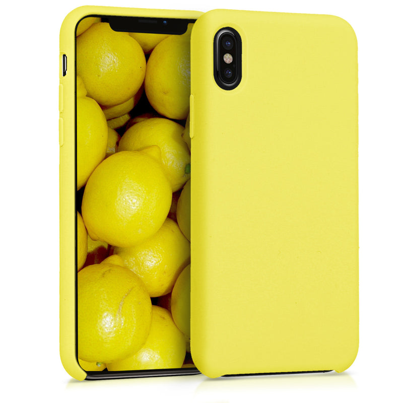 kwmobile Case for Apple iPhone X - Silicone Phone Cover - Wireless Charging Protective Case