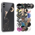 kwmobile Hülle kompatibel mit Apple iPhone X - Handyhülle Silikon Case - Live Laugh Love Rosegold Transparent Rosegold  [dsg22]