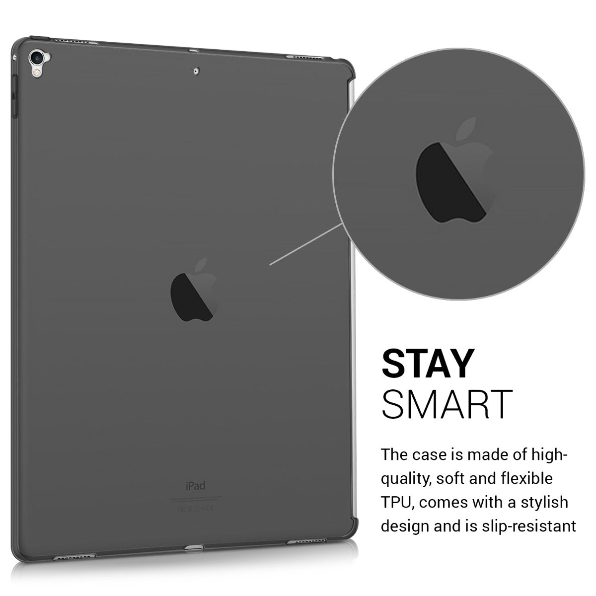 kwmobile Case Compatible with Apple iPad Pro 12.9" (2015 / 2017) - Tablet Cover - Tab Case Silicone Protective Case