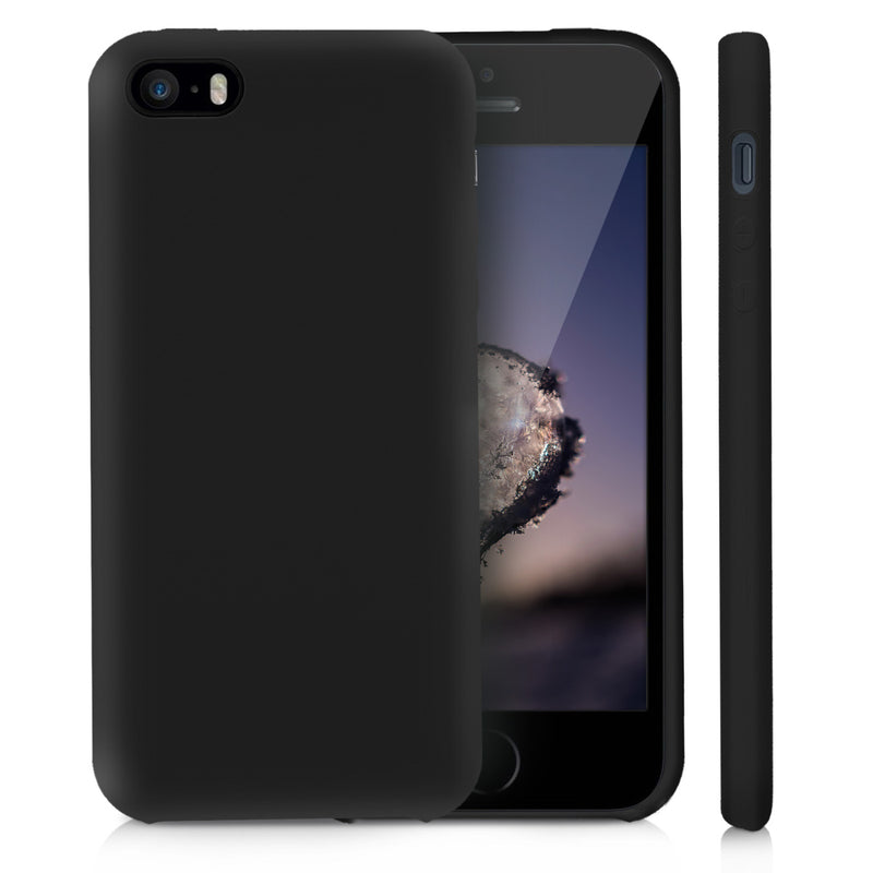 kwmobile Case for Apple iPhone SE (1st Gen 2016) / iPhone 5 / iPhone 5S - Silicone Case - Wireless Charging - Protective Cover