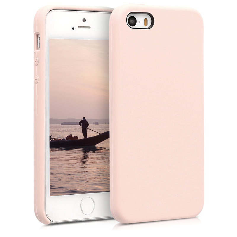 kwmobile Case for Apple iPhone SE (1st Gen 2016) / iPhone 5 / iPhone 5S - Silicone Case - Wireless Charging - Protective Cover