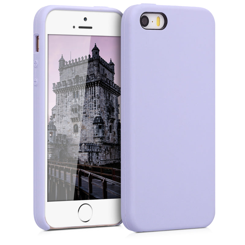 kwmobile Case for Apple iPhone SE (1st Gen 2016) / iPhone 5 / iPhone 5S - Silicone Case - Wireless Charging - Protective Cover