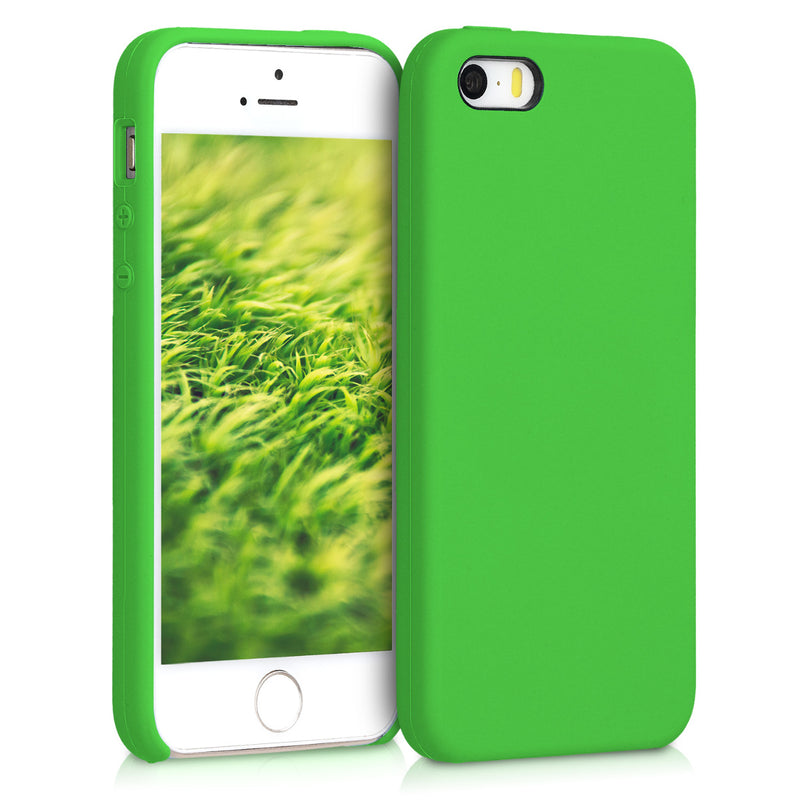 kwmobile Case for Apple iPhone SE (1st Gen 2016) / iPhone 5 / iPhone 5S - Silicone Case - Wireless Charging - Protective Cover