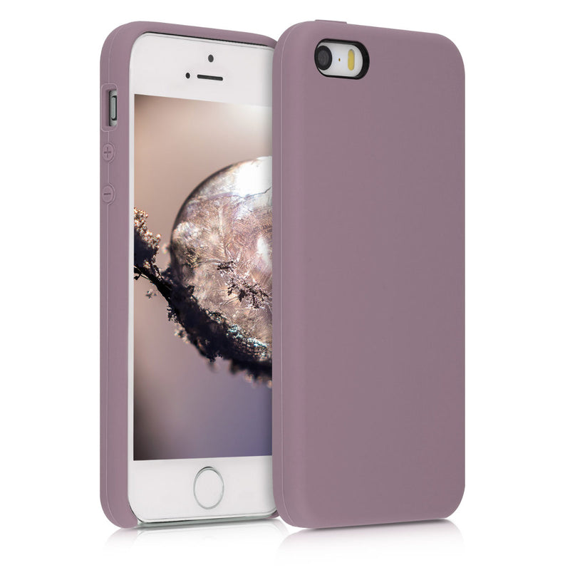 kwmobile Case for Apple iPhone SE (1st Gen 2016) / iPhone 5 / iPhone 5S - Silicone Case - Wireless Charging - Protective Cover