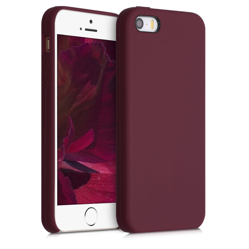 kwmobile Case for Apple iPhone SE (1st Gen 2016) / iPhone 5 / iPhone 5S - Silicone Case - Wireless Charging - Protective Cover