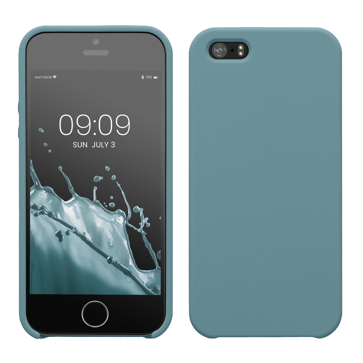 kwmobile Case for Apple iPhone SE (1st Gen 2016) / iPhone 5 / iPhone 5S - Silicone Case - Wireless Charging - Protective Cover