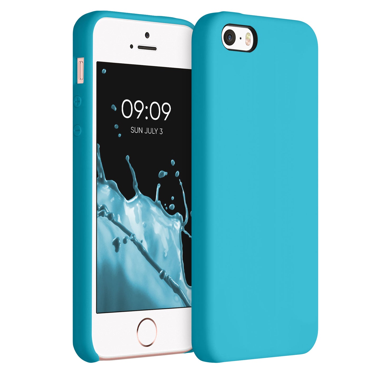 kwmobile Case for Apple iPhone SE (1st Gen 2016) / iPhone 5 / iPhone 5S - Silicone Case - Wireless Charging - Protective Cover