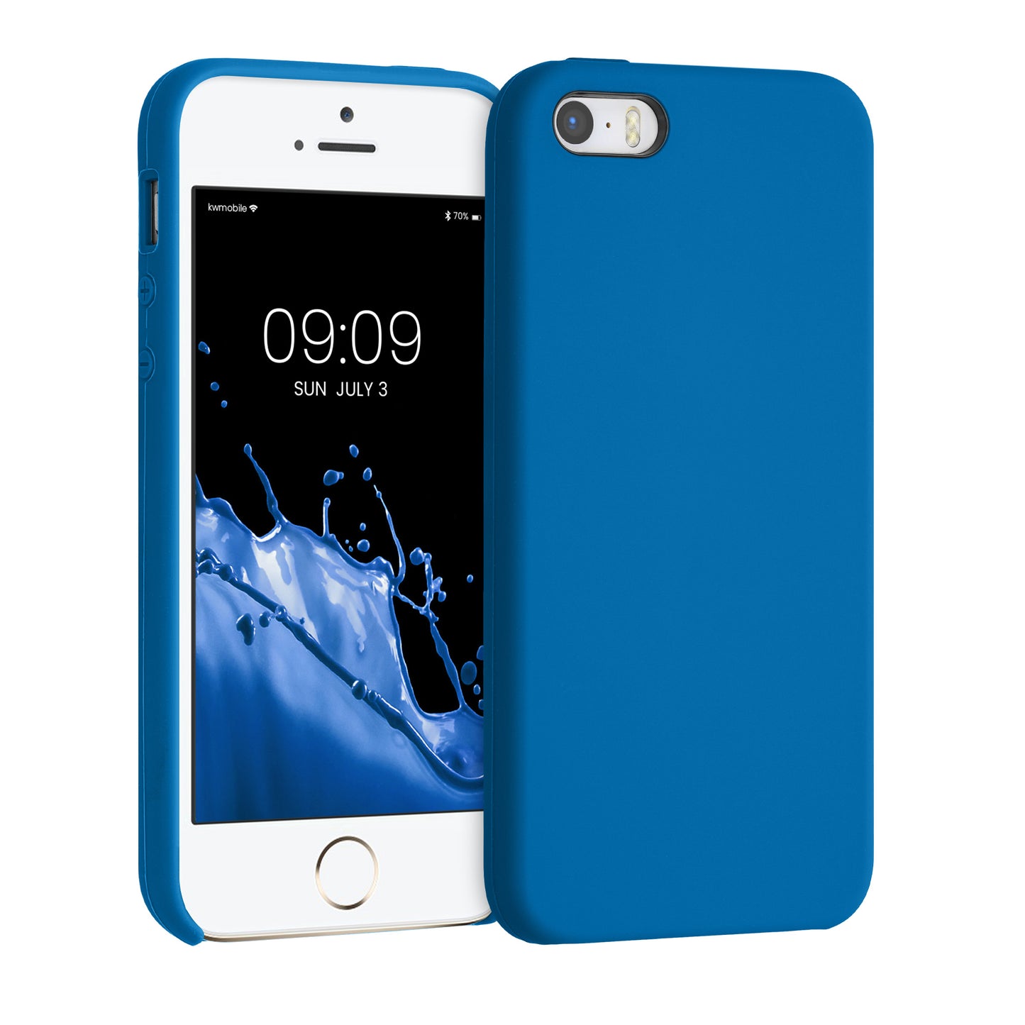 kwmobile Case for Apple iPhone SE (1st Gen 2016) / iPhone 5 / iPhone 5S - Silicone Case - Wireless Charging - Protective Cover