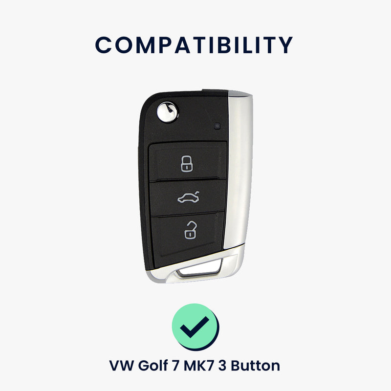 kwmobile Car Key Cover Compatible with VW Golf 7 MK7 3-Button Car Key - Key Fob Cover Don't touch my Key