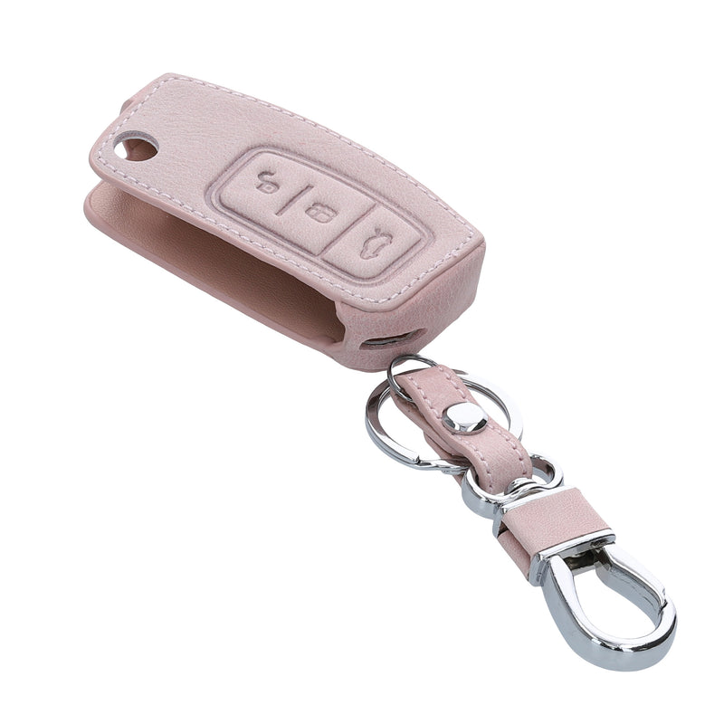 kwmobile Car Key Artificial Leather Cover compatible with Ford 3-Button Flip Key Car Key - Key Cover