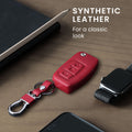 kwmobile Car Key Artificial Leather Cover compatible with Ford 3-Button Flip Key Car Key - Key Cover