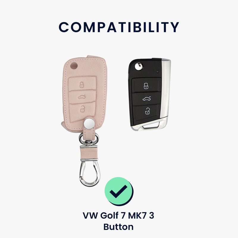 Faux Leather Cover compatible with VW Golf 7 MK7 Car Key