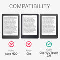 kwmobile Case compatible with Kobo Glo HD / Touch 2.0 Protective Cover Case