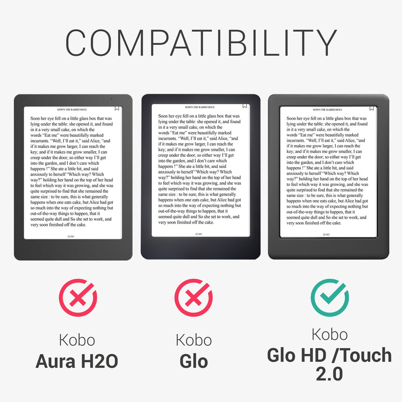 kwmobile Case compatible with Kobo Glo HD / Touch 2.0 Protective Cover Case