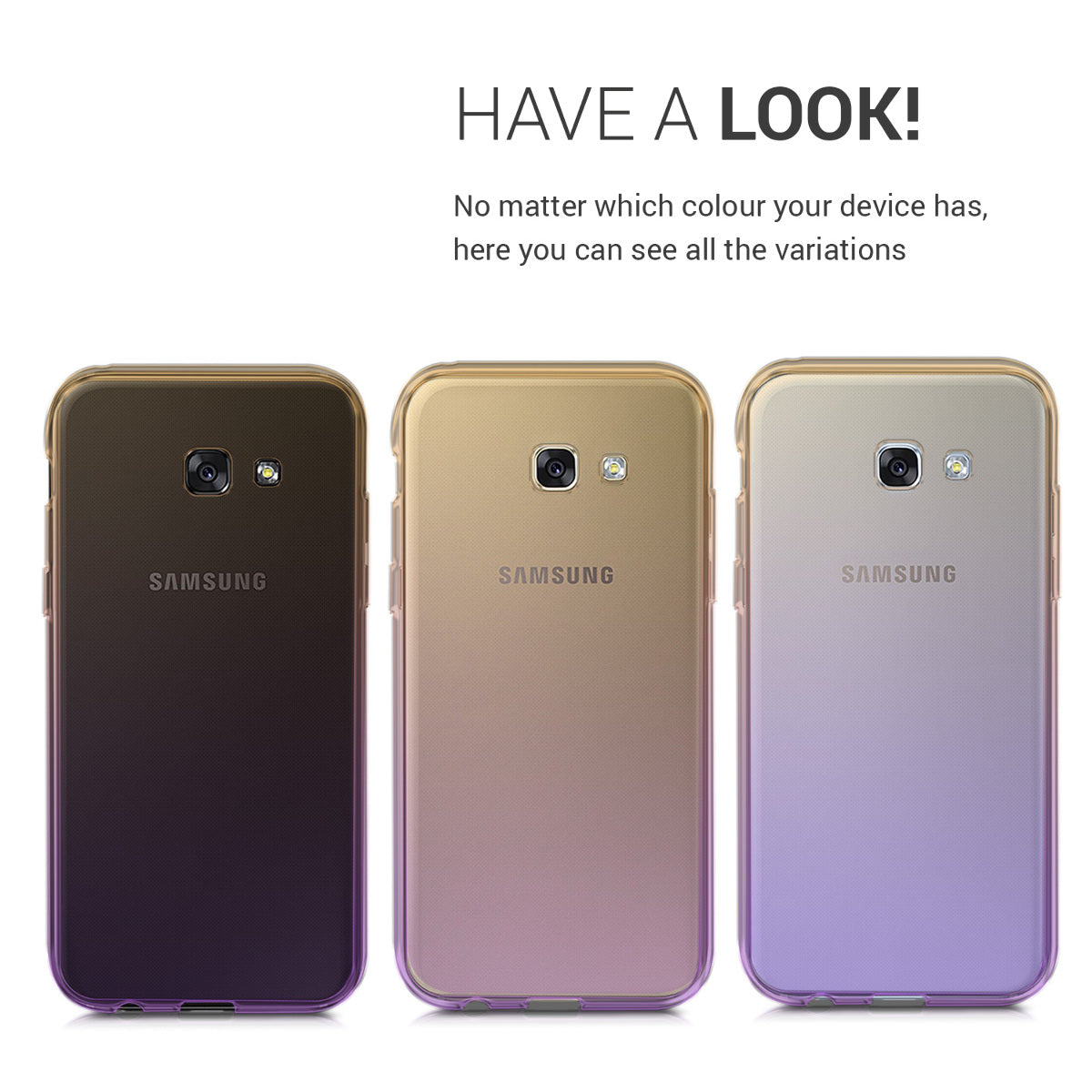 kwmobile Case Compatible with Samsung Galaxy A5 (2017) - Phone Cover - Transparent Phone Case