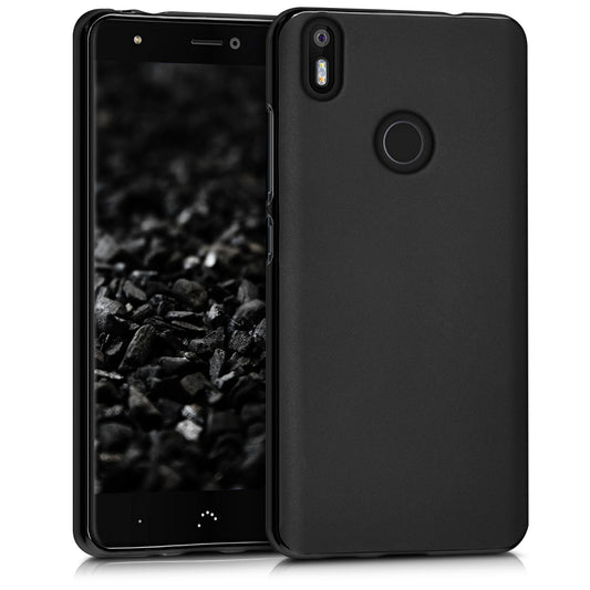 kwmobile Hülle kompatibel mit bq Aquaris X / X Pro Hülle - weiches TPU Silikon Case - Cover geeignet für kabelloses Laden - Schwarz matt Schwarz matt  