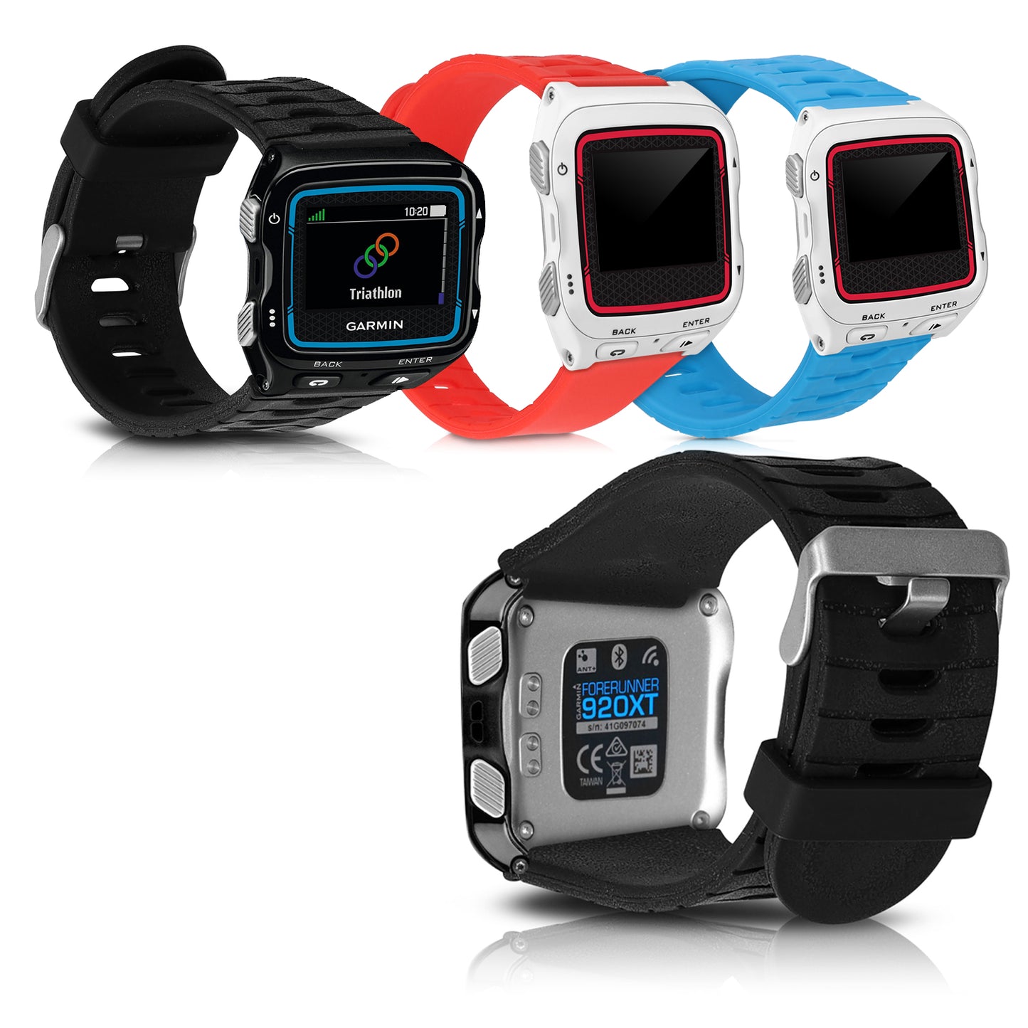 kwmobile Silicone Watch Strap for Garmin Forerunner 920XT - Replacement Band for Fitness Tracker - Smartwatch