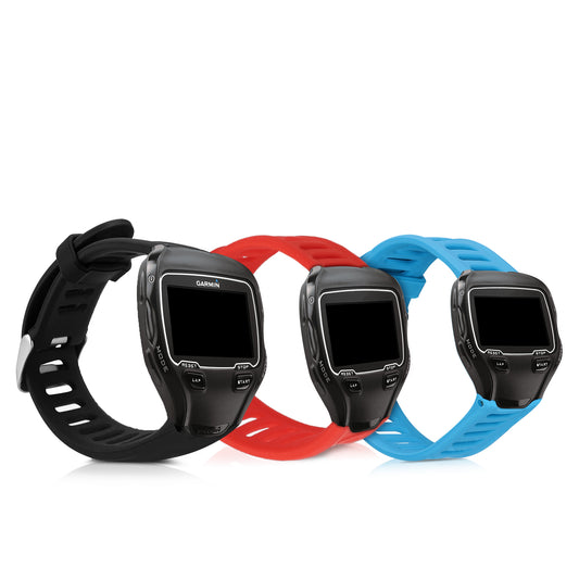 kwmobile Silikon Uhrenarmband für Garmin Forerunner 910XT Armband - Ersatzarmband für Fitnesstracker - Wechselarmband Smartwatch - Schwarz Schwarz  