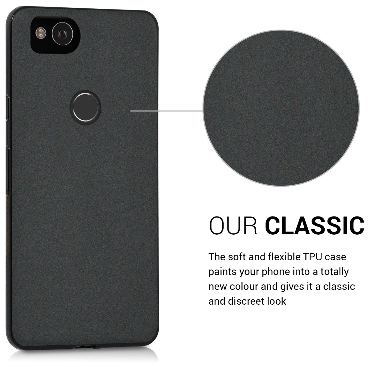 kwmobile Phone Case for Google Pixel 2 Protective Cover Wireless Charging