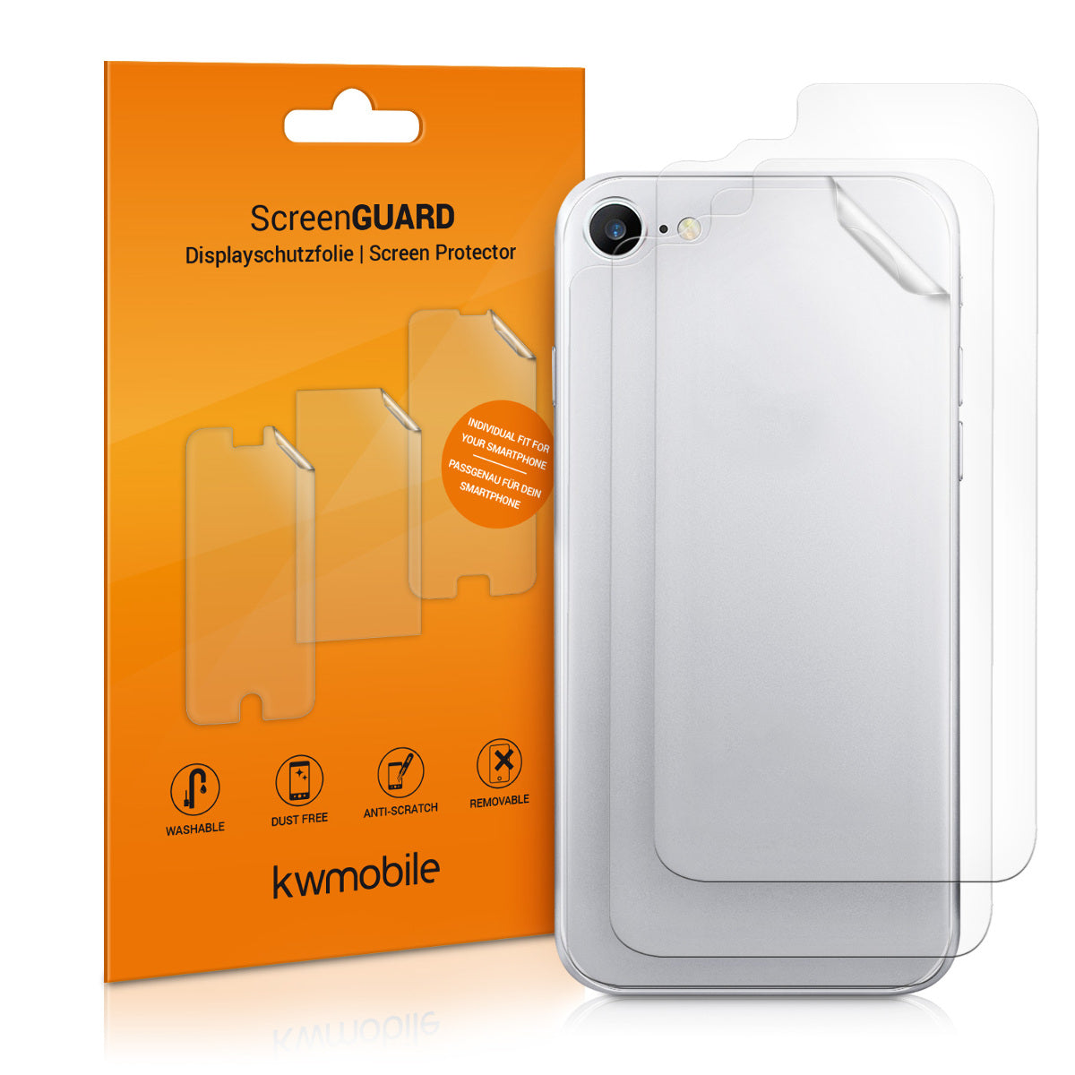 Protective Film for the Back compatible with Apple iPhone 8 / SE (2020)