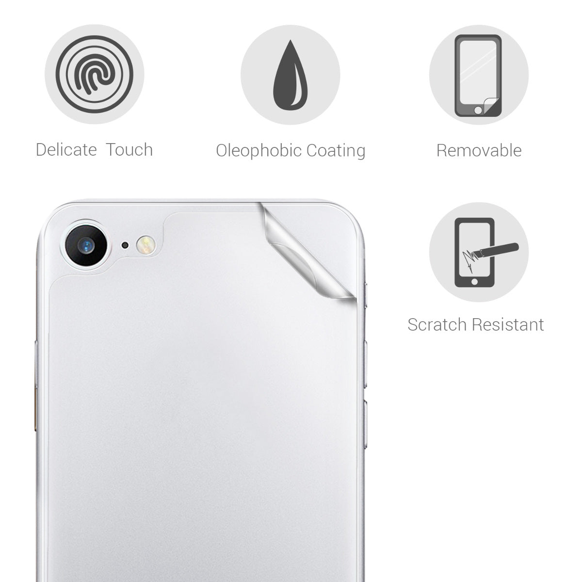 Protective Film for the Back compatible with Apple iPhone 8 / SE (2020)