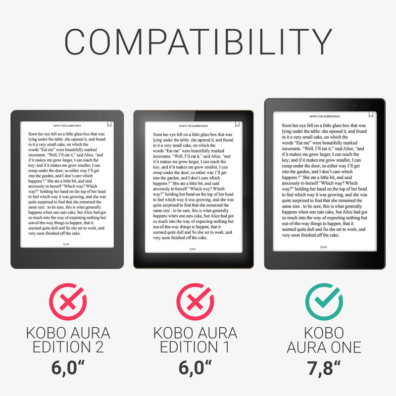 kwmobile Case Compatible with Kobo Aura ONE Protective Cover Case