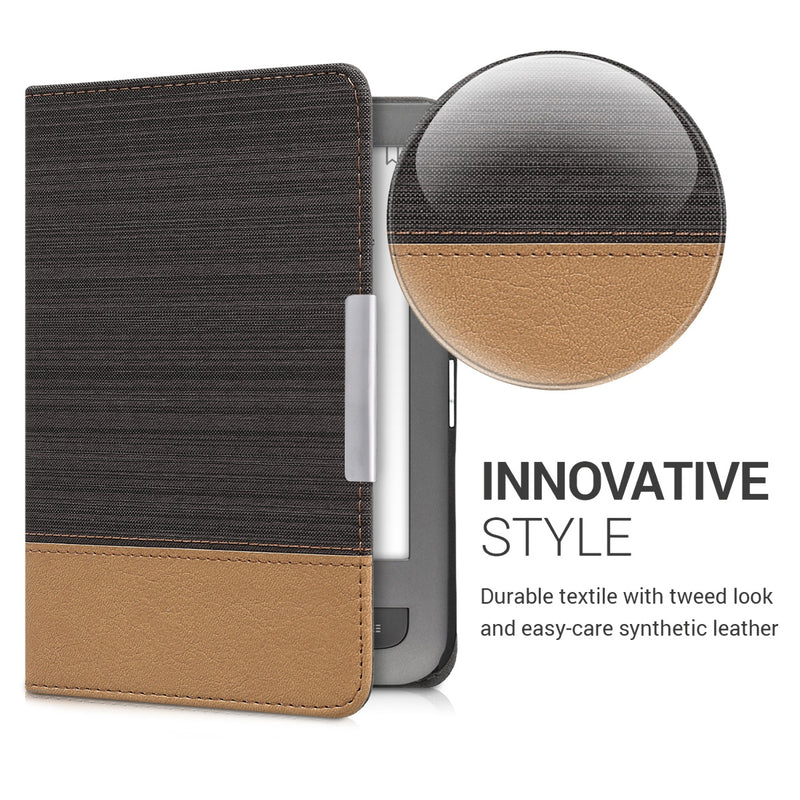kwmobile Case Compatible with Pocketbook Touch Lux 3/Basic Lux/Basic Touch 2 eReader Protective Cover Case